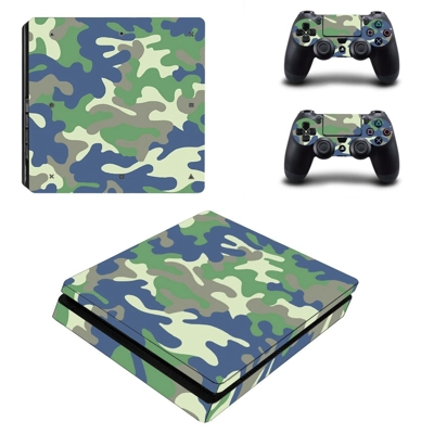 Army camouflage decal skin for PS4 Slim Console and two co.. Army camouflage decal skin for PS4 Slim Console and two co..