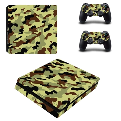 Army camouflage decal skin for PS4 Slim Console and two co.. Army camouflage decal skin for PS4 Slim Console and two co..