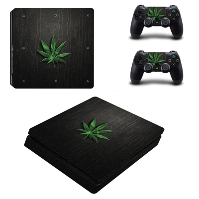 Silky weed decal skin for PS4 Slim Console and two control.. Silky weed decal skin for PS4 Slim Console and two control..