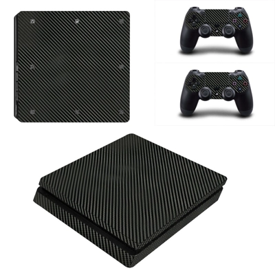 Carbon fiber decal skin for PS4 Slim Console and two contr.. Carbon fiber decal skin for PS4 Slim Console and two contr..