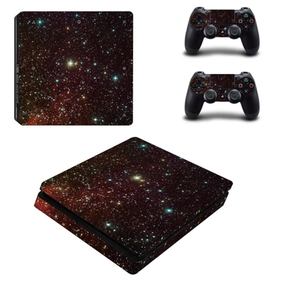 Night stars decal skin for PS4 Slim Console and two controllers