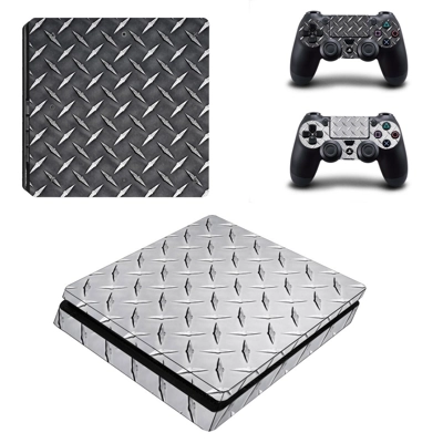 Metal floor decal skin for PS4 Slim Console and two contro.. Metal floor decal skin for PS4 Slim Console and two contro..