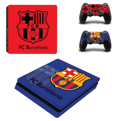 FC Barcelona decal skin for PS4 Slim Console and two contr.. FC Barcelona decal skin for PS4 Slim Console and two contr..