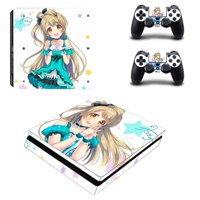 Hatsune miku decal skin for PS4 Slim Console and two contr.. Hatsune miku decal skin for PS4 Slim Console and two contr..