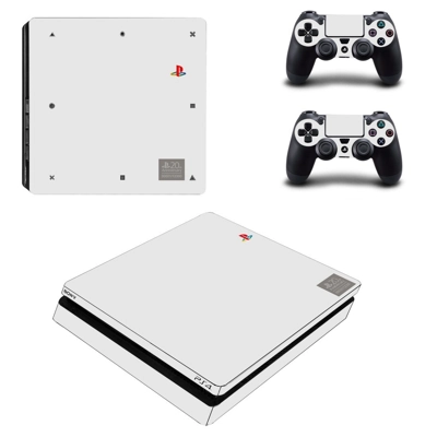 White Texture decal skin for PS4 Slim Console and two cont.. White Texture decal skin for PS4 Slim Console and two cont..
