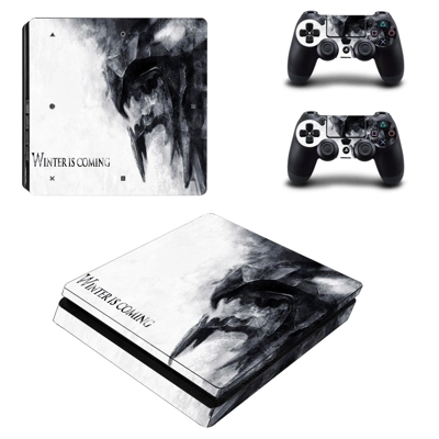 Winter Is Coming decal skin for PS4 Slim Console and two controllers