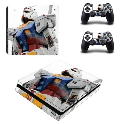 Gundam decal skin for PS4 Slim Console and two controllers Gundam decal skin for PS4 Slim Console and two controllers