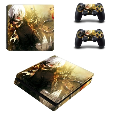 Tokyo Ghoul decal skin for PS4 Slim Console and two contro.. Tokyo Ghoul decal skin for PS4 Slim Console and two contro..