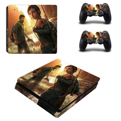 Last of us decal skin for PS4 Slim Console and two control.. Last of us decal skin for PS4 Slim Console and two control..