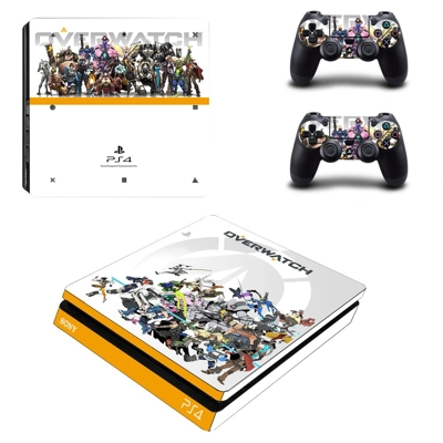 Overwatch decal skin for PS4 Slim Console and two controll.. Overwatch decal skin for PS4 Slim Console and two controll..