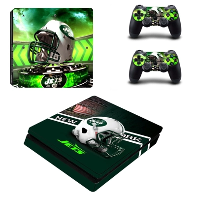 New York Jets decal skin for PS4 Slim Console and two cont.. New York Jets decal skin for PS4 Slim Console and two cont..