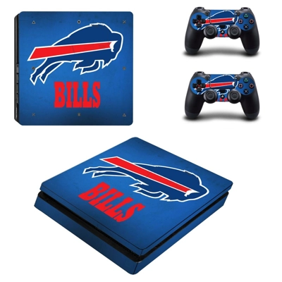 Buffalo Bills decal skin for PS4 Slim Console and two cont.. Buffalo Bills decal skin for PS4 Slim Console and two cont..