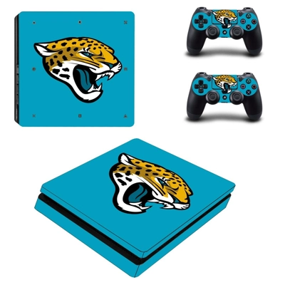 Jacksonville Jaguars decal skin for PS4 Slim Console and t.. Jacksonville Jaguars decal skin for PS4 Slim Console and t..