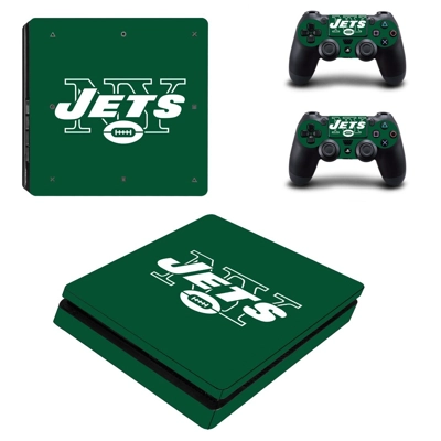 New York Jets decal skin for PS4 Slim Console and two cont.. New York Jets decal skin for PS4 Slim Console and two cont..