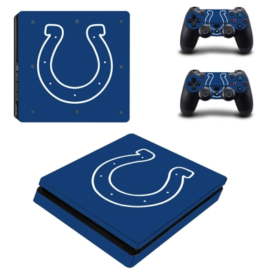 Indianapolis Colts decal skin for PS4 Slim Console and two.. Indianapolis Colts decal skin for PS4 Slim Console and two..