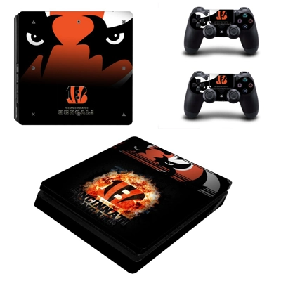Cincinnati Bengals decal skin for PS4 Slim Console and two.. Cincinnati Bengals decal skin for PS4 Slim Console and two..