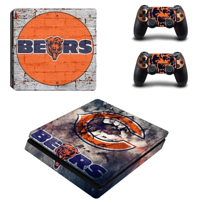 Chicago Bears decal skin for PS4 Slim Console and two cont.. Chicago Bears decal skin for PS4 Slim Console and two cont..