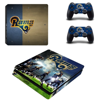 Los Angeles Rams decal skin for PS4 Slim Console and two controllers