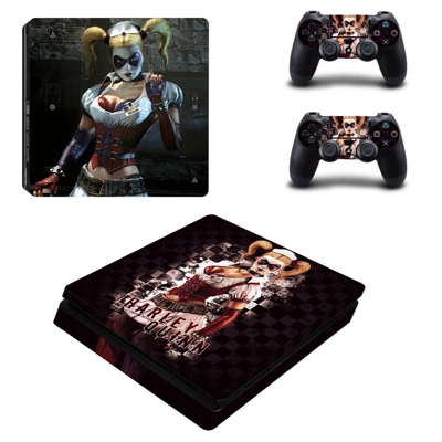 Harley Quin decal skin for PS4 Slim Console and two contro.. Harley Quin decal skin for PS4 Slim Console and two contro..