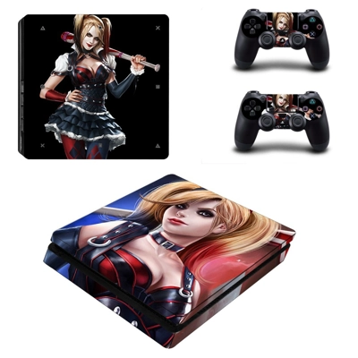Harley Quin decal skin for PS4 Slim Console and two contro.. Harley Quin decal skin for PS4 Slim Console and two contro..