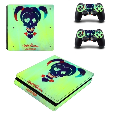Harley Quin decal skin for PS4 Slim Console and two contro.. Harley Quin decal skin for PS4 Slim Console and two contro..