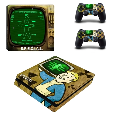 Special vault boy decal skin for PS4 Slim Console and two .. Special vault boy decal skin for PS4 Slim Console and two ..