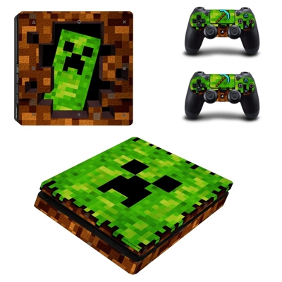 Minecraft decal skin for PS4 Slim Console and two controll.. Minecraft decal skin for PS4 Slim Console and two controll..