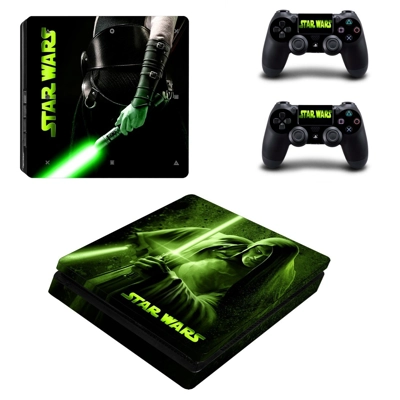 Star wars decal skin for PS4 Slim Console and two controll.. Star wars decal skin for PS4 Slim Console and two controll..