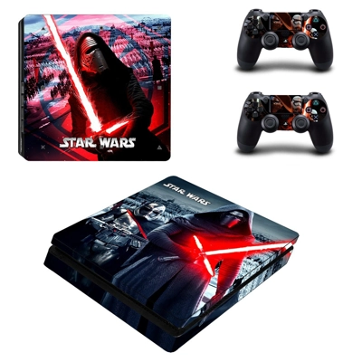 Star wars decal skin for PS4 Slim Console and two controll.. Star wars decal skin for PS4 Slim Console and two controll..
