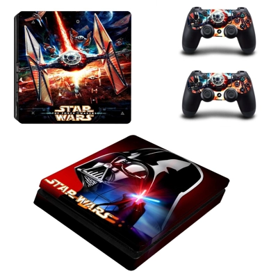 Star wars decal skin for PS4 Slim Console and two controll.. Star wars decal skin for PS4 Slim Console and two controll..