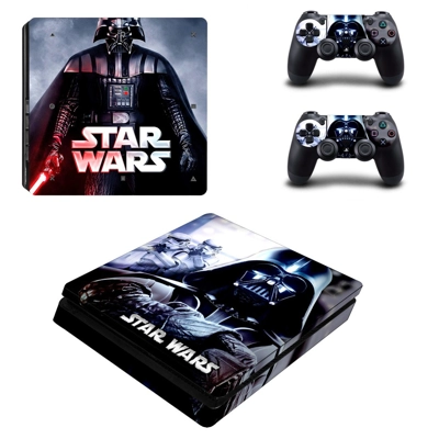 Star wars decal skin for PS4 Slim Console and two controll.. Star wars decal skin for PS4 Slim Console and two controll..