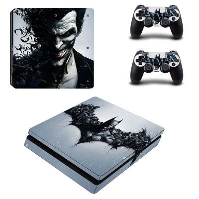 Batman VS Joker decal skin for PS4 Slim Console and two co.. Batman VS Joker decal skin for PS4 Slim Console and two co..