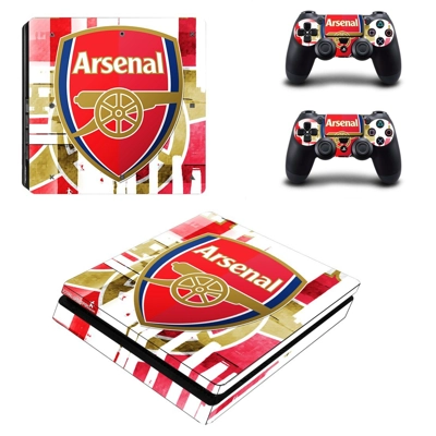 Arsenal FC decal skin for PS4 Slim Console and two control.. Arsenal FC decal skin for PS4 Slim Console and two control..