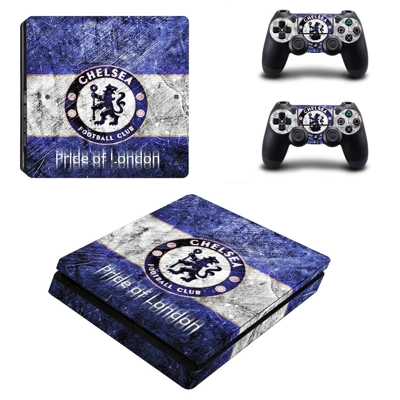 Chelsea FC decal skin for PS4 Slim Console and two control.. Chelsea FC decal skin for PS4 Slim Console and two control..