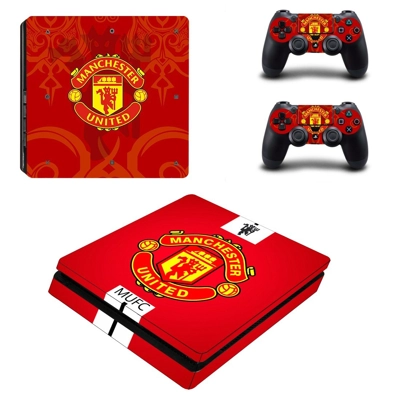 Manchester United decal skin for PS4 Slim Console and two .. Manchester United decal skin for PS4 Slim Console and two ..