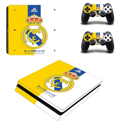 Real Madrid CF decal skin for PS4 Slim Console and two con.. Real Madrid CF decal skin for PS4 Slim Console and two con..