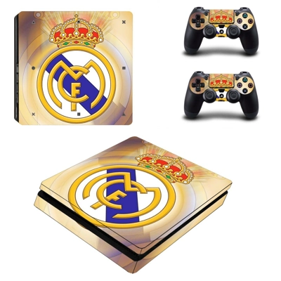 Real Madrid CF decal skin for PS4 Slim Console and two con.. Real Madrid CF decal skin for PS4 Slim Console and two con..