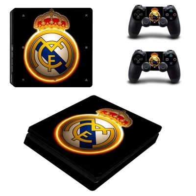 Real Madrid CF decal skin for PS4 Slim Console and two con.. Real Madrid CF decal skin for PS4 Slim Console and two con..