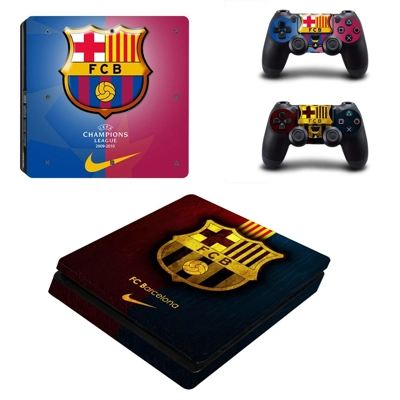 FC Barcelona decal skin for PS4 Slim Console and two contr.. FC Barcelona decal skin for PS4 Slim Console and two contr..