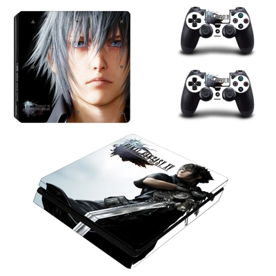 Final Fantasy 15 decal skin for PS4 Slim Console and two c.. Final Fantasy 15 decal skin for PS4 Slim Console and two c..