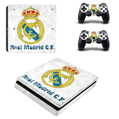 Real Madrid CF decal skin for PS4 Slim Console and two con.. Real Madrid CF decal skin for PS4 Slim Console and two con..