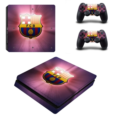 FC Barcelona decal skin for PS4 Slim Console and two contr.. FC Barcelona decal skin for PS4 Slim Console and two contr..