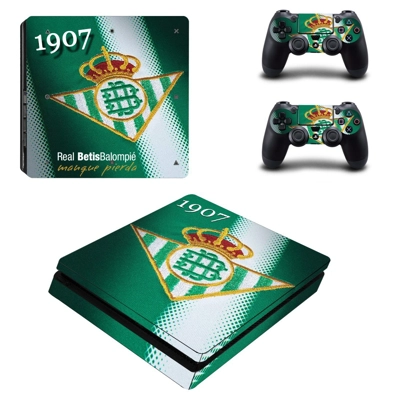 Real Betis decal skin for PS4 Slim Console and two control.. Real Betis decal skin for PS4 Slim Console and two control..