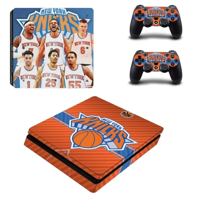 New York Knicks decal skin for PS4 Slim Console and two controllers
