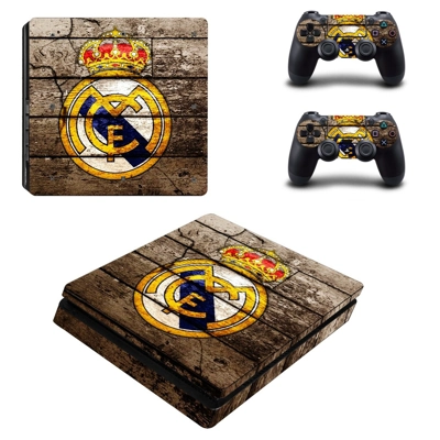 Real Madrid CF decal skin for PS4 Slim Console and two con.. Real Madrid CF decal skin for PS4 Slim Console and two con..