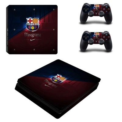 FC Barcelona decal skin for PS4 Slim Console and two contr.. FC Barcelona decal skin for PS4 Slim Console and two contr..