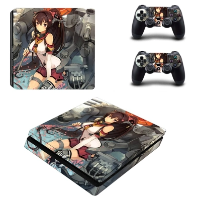 Sword Art Online decal skin for PS4 Slim Console and two c.. Sword Art Online decal skin for PS4 Slim Console and two c..