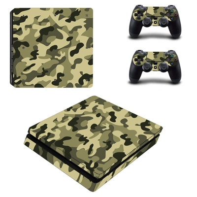 Camo Art decal skin for PS4 Slim Console and two controllers