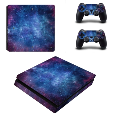 Galaxy scene decal skin for PS4 Slim Console and two contr.. Galaxy scene decal skin for PS4 Slim Console and two contr..