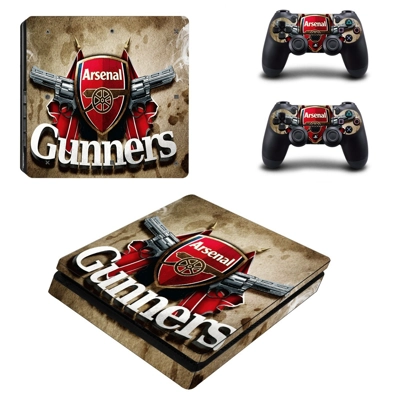Arsenal Gunners decal skin for PS4 Slim Console and two co.. Arsenal Gunners decal skin for PS4 Slim Console and two co..